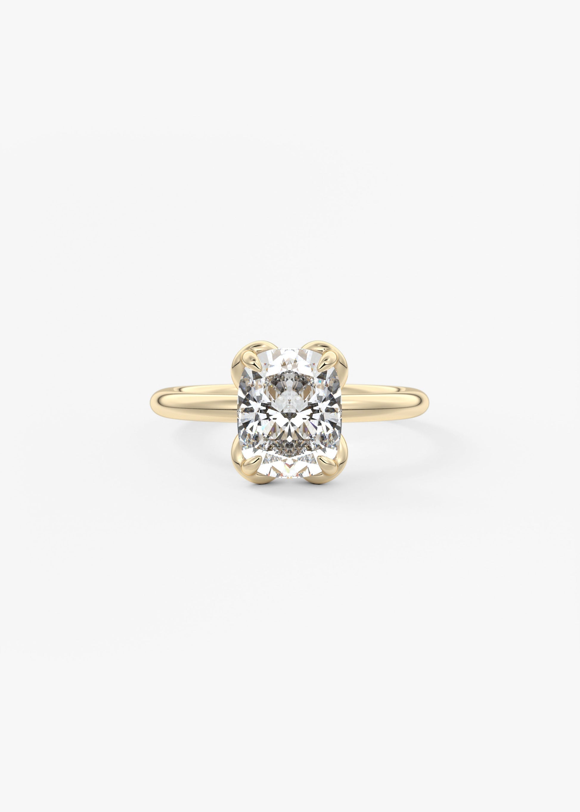 Elongated Cushion Multi Stones Lab Grown Diamond Engagement Ring