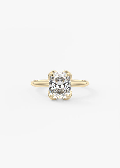 Elongated Cushion Multi Stones Lab Grown Diamond Engagement Ring