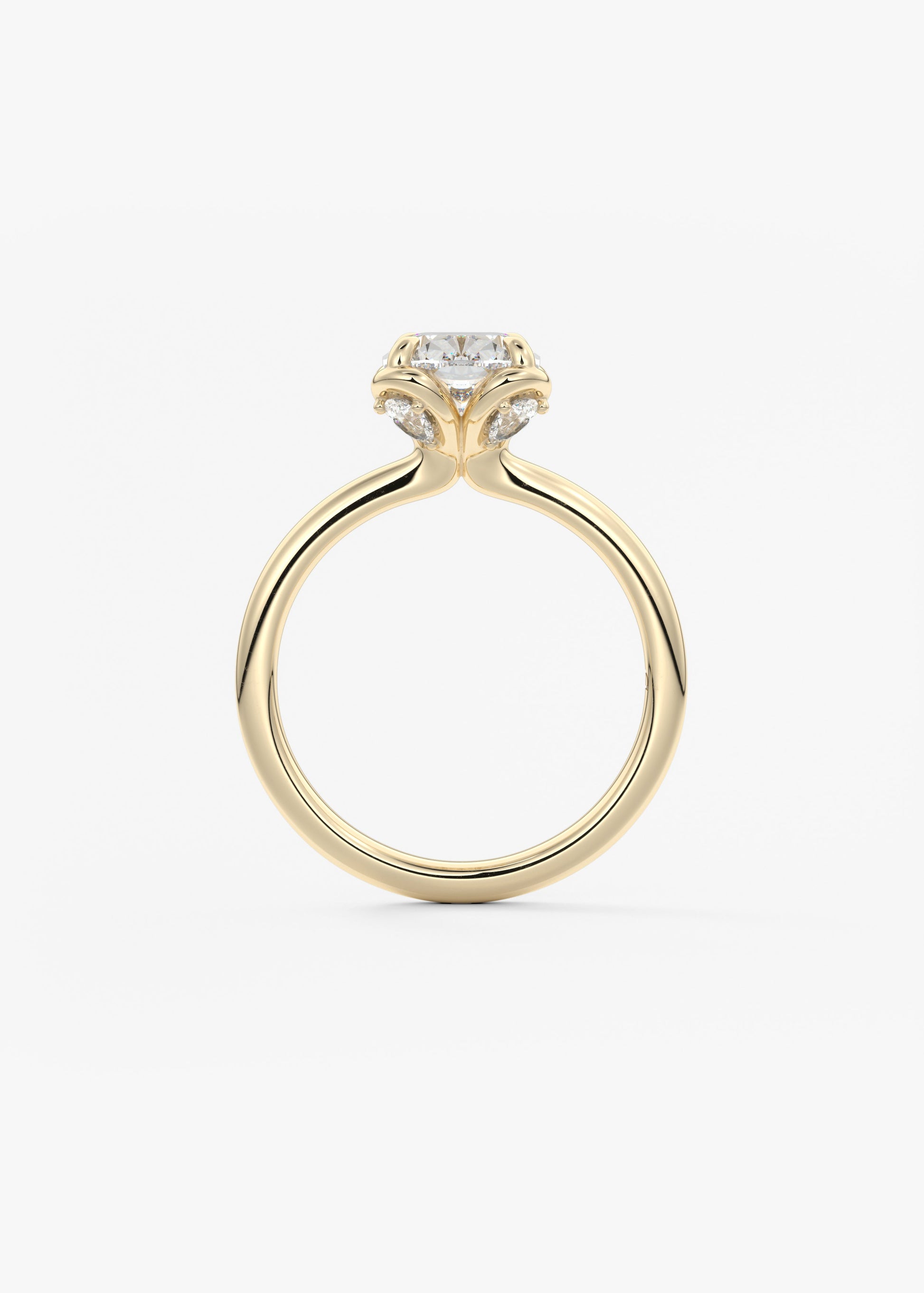 Elongated Cushion Multi Stones Lab Grown Diamond Engagement Ring