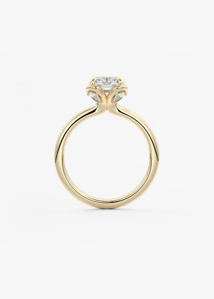 Elongated Cushion Multi Stones Lab Grown Diamond Engagement Ring