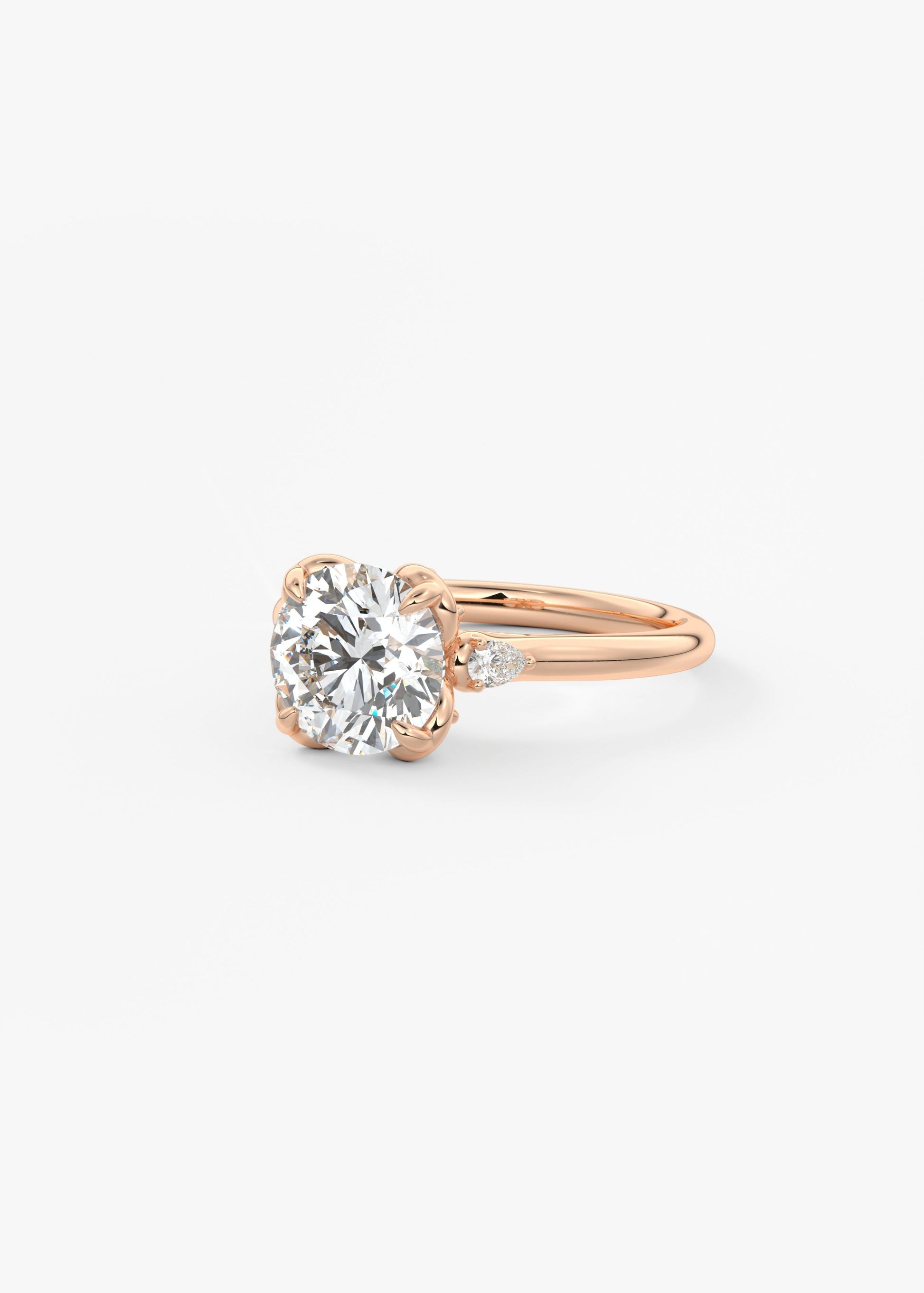 Round Cluster Lab Grown Diamond Engagement Ring