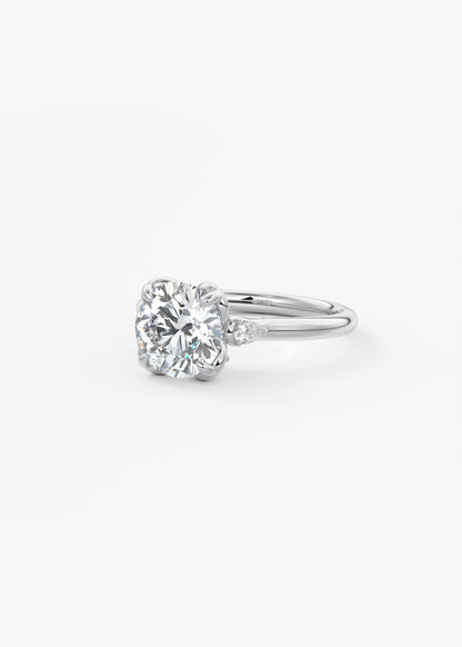 Round Cluster Lab Grown Diamond Engagement Ring