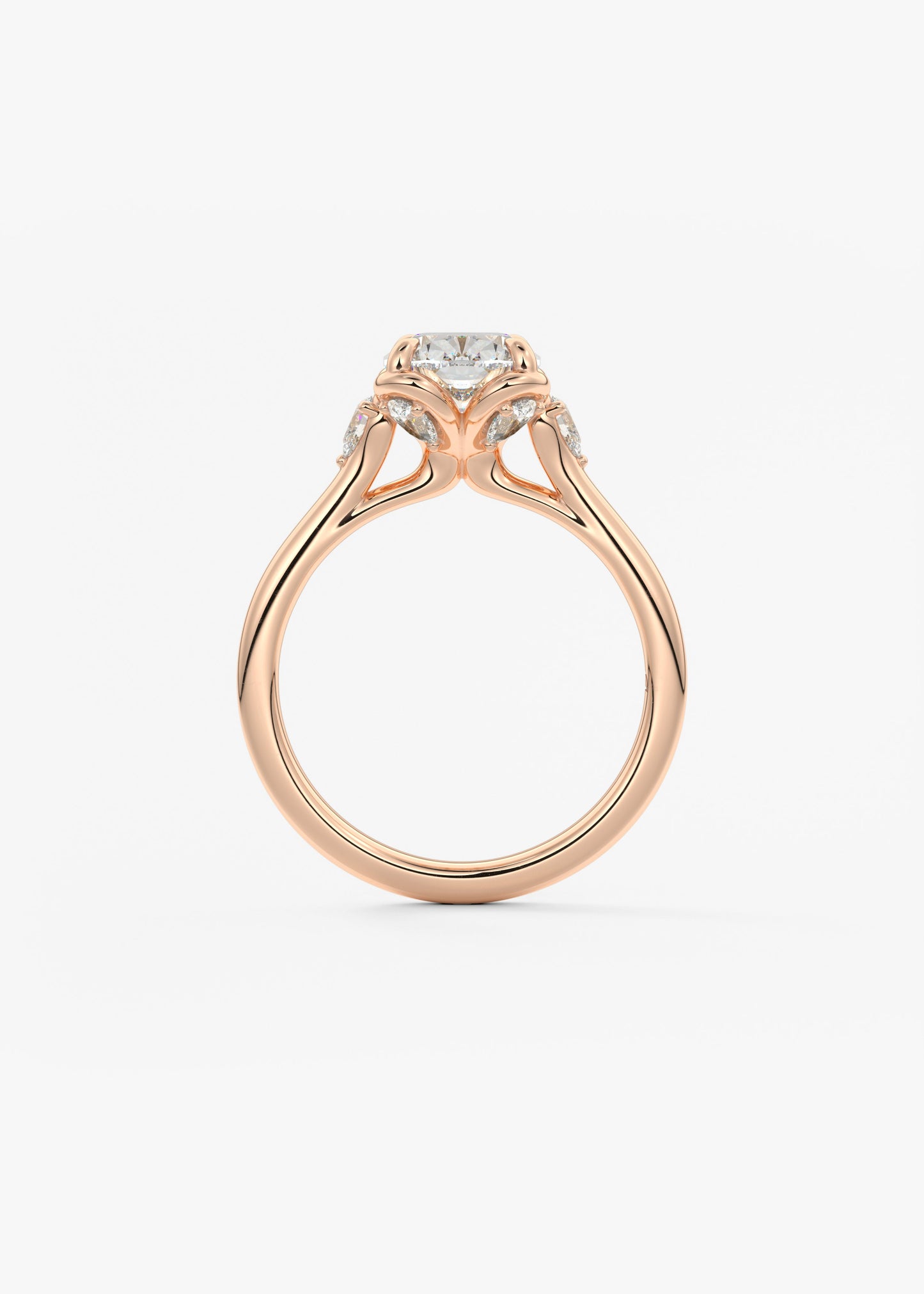 Elongated Cushion Cluster Lab Grown Diamond Engagement Ring
