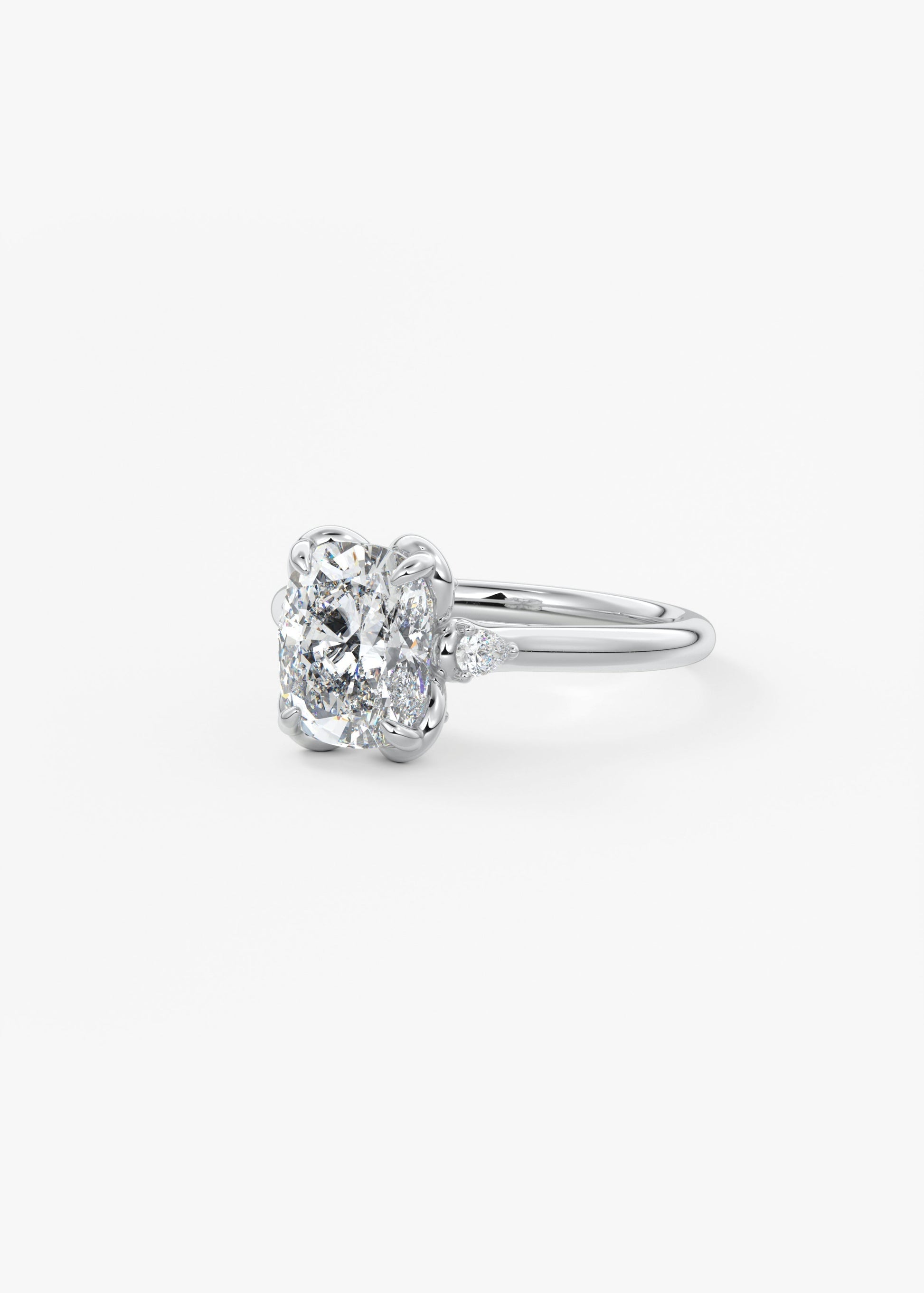 Elongated Cushion Cluster Lab Grown Diamond Engagement Ring