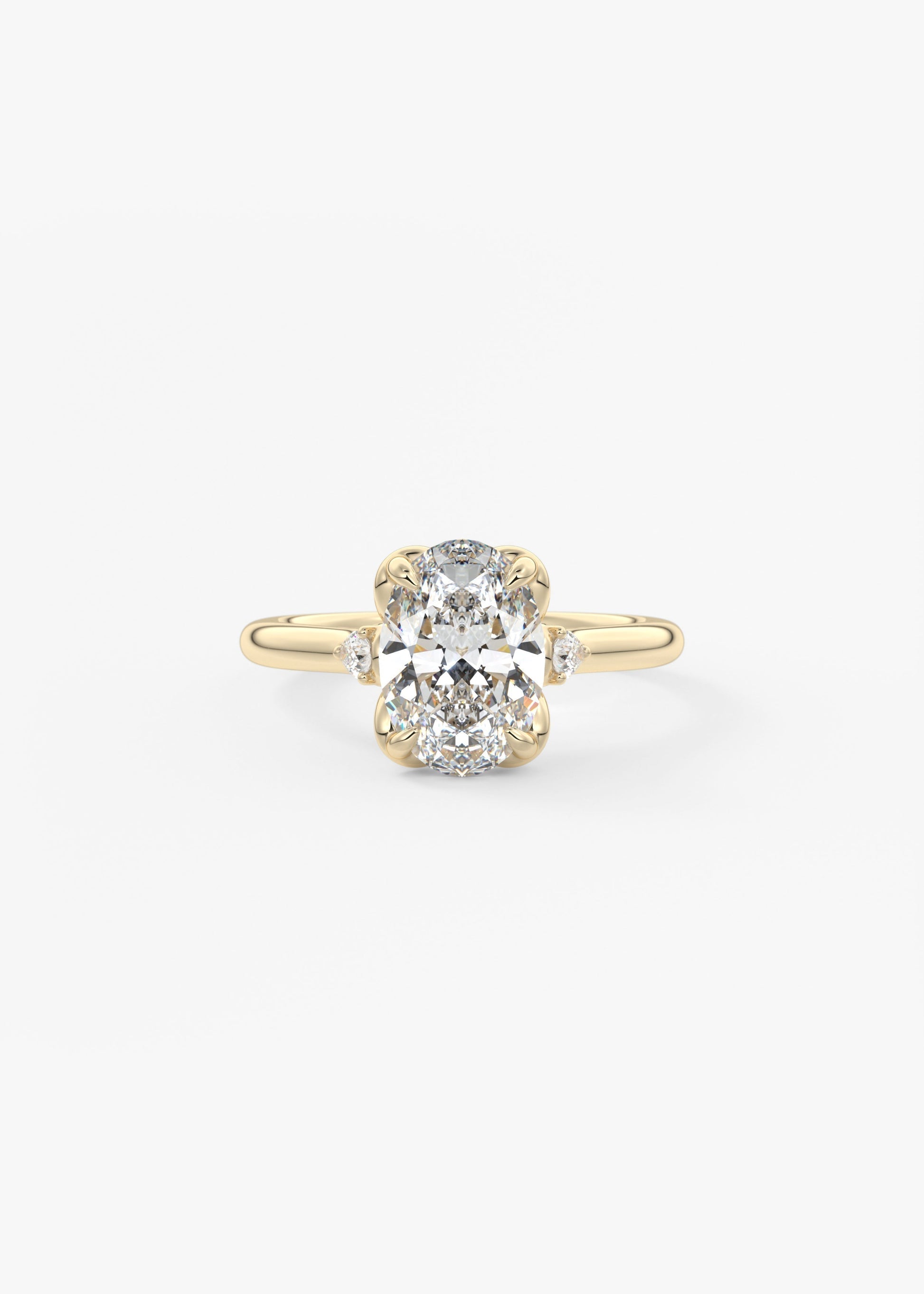 Oval Cluster Lab Grown Diamond Engagement Ring