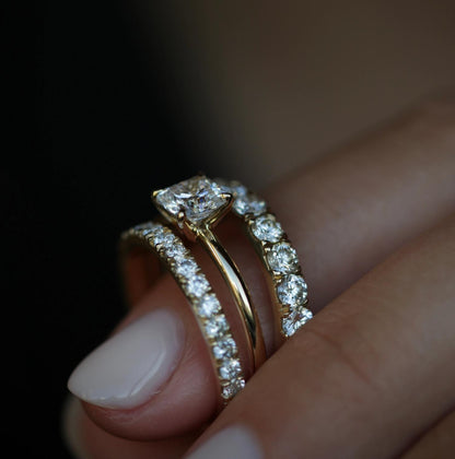 Cushion Solitaire Lab Grown Diamond Engagement Ring