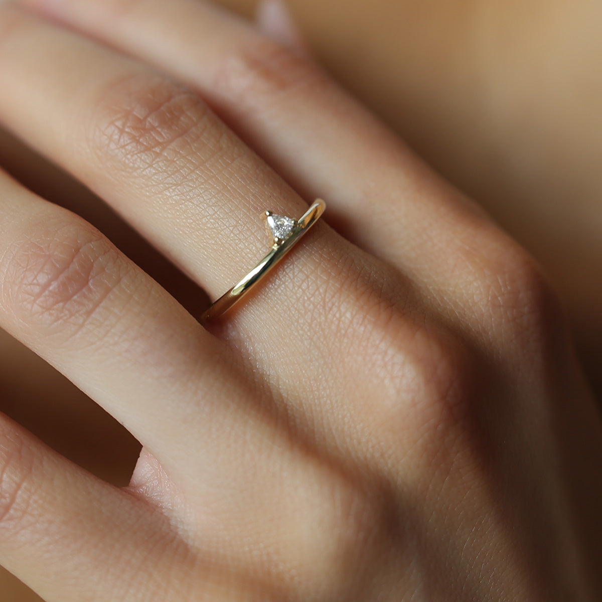 Stunning 0.15 CT Trillion Moissanite Engagement Ring with Solitaire Design 6