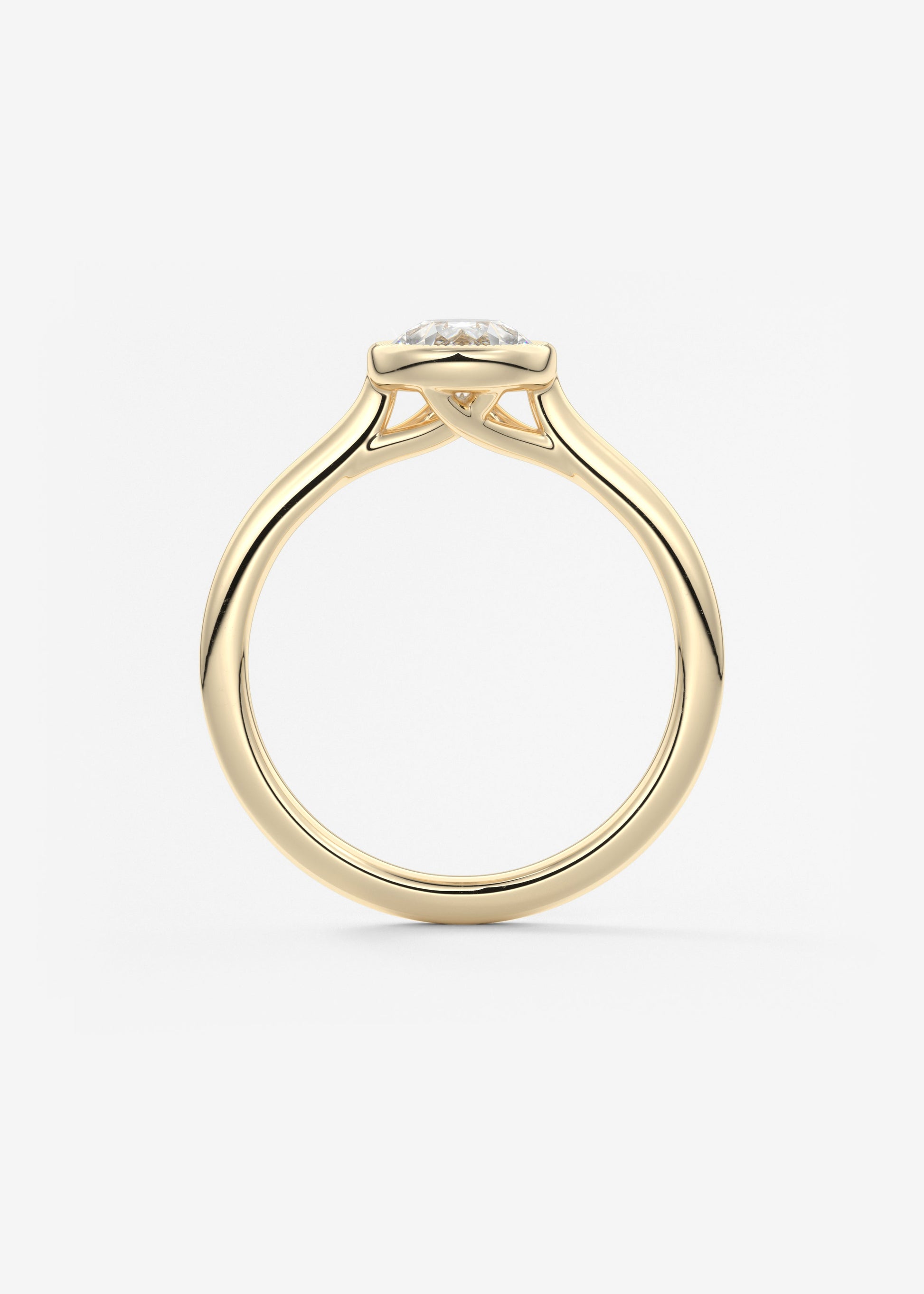 Pear Milgrain Bezel Lab Grown Diamond Engagement Ring