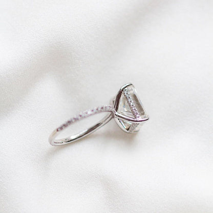 Radiant Pave Lab Grown Diamond Engagement Ring