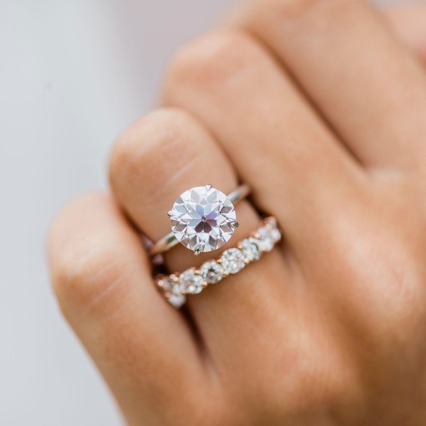 Round Solitaire Lab Grown Diamond Engagement Ring