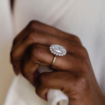 Oval Halo Lab Grown Diamond Engagement Ring