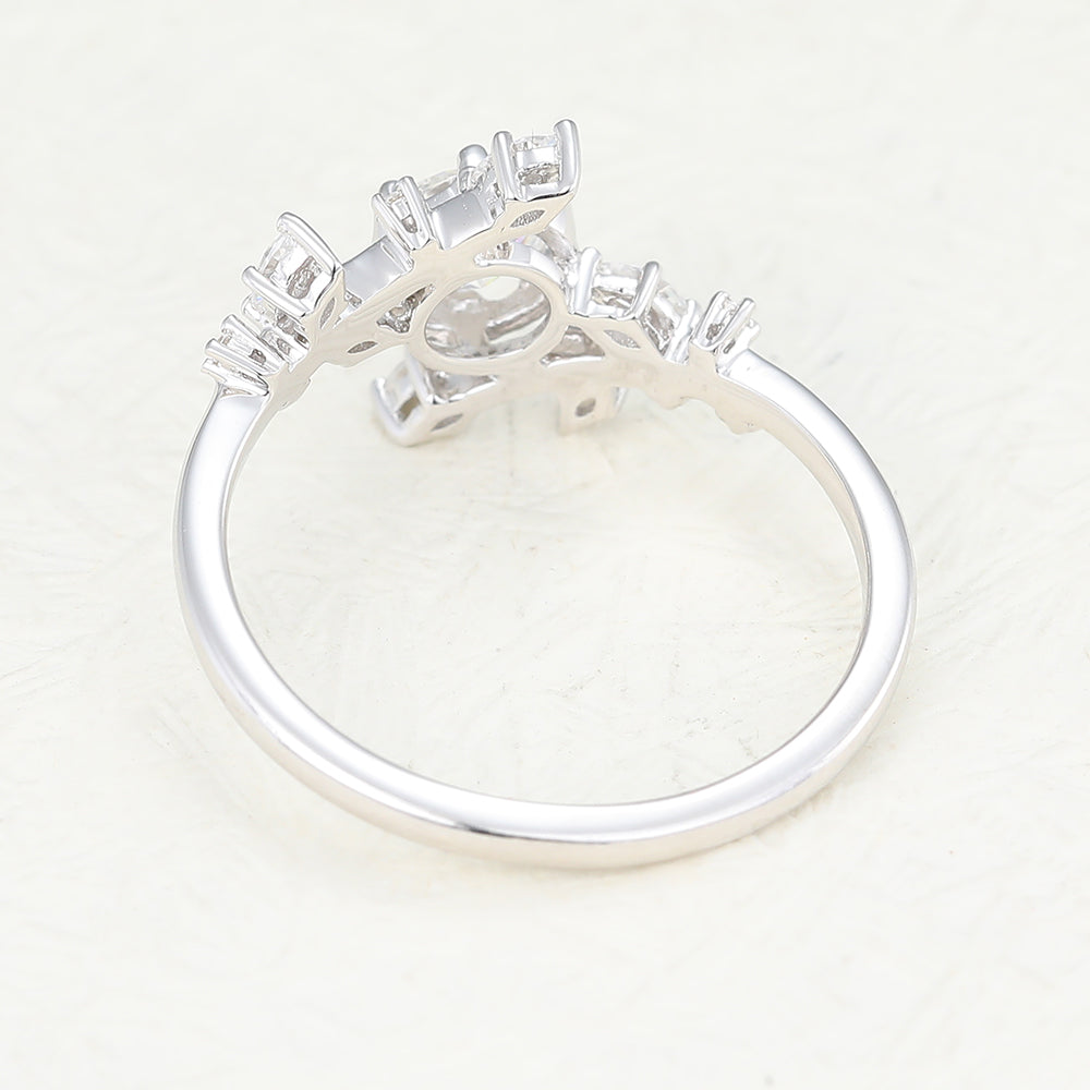 Round Cluster Lab-Grown Diamond Engagement Ring