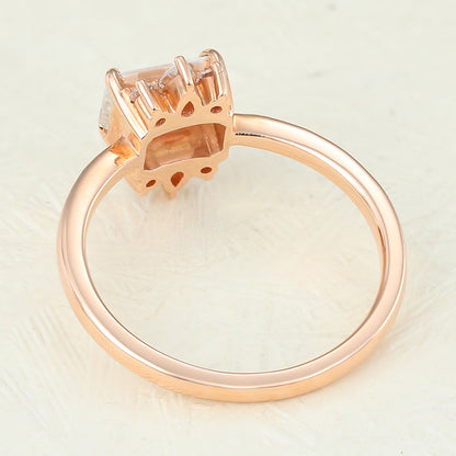 Emerald Cluster Lab-Grown Diamond Engagement Ring