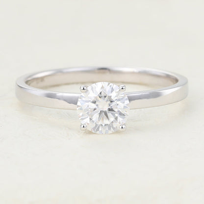 Round Solitaire Lab-Grown Diamond Engagement Ring