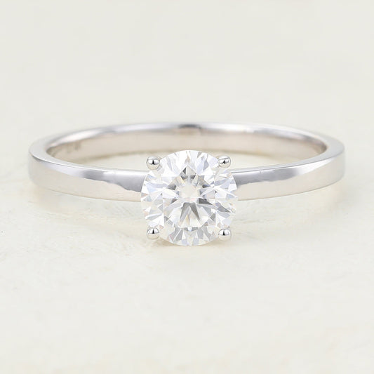 Round Solitaire Lab-Grown Diamond Engagement Ring