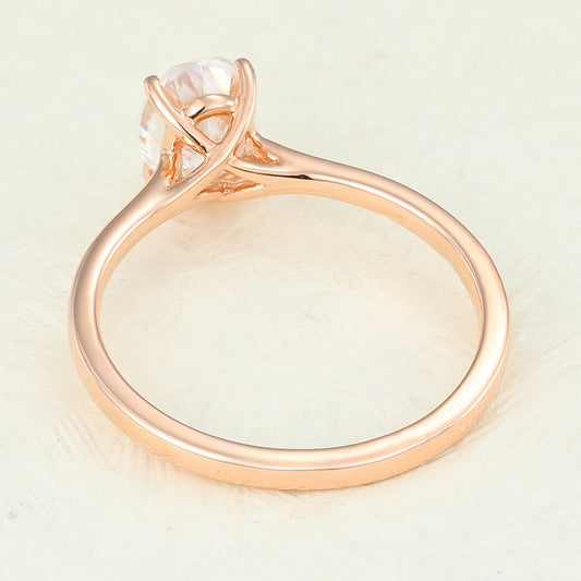 Oval Solitaire Lab-Grown Diamond Engagement Ring