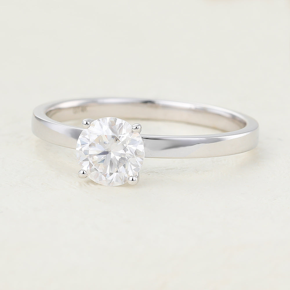 Round Solitaire Lab-Grown Diamond Engagement Ring