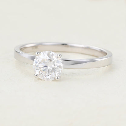 Round Solitaire Lab-Grown Diamond Engagement Ring