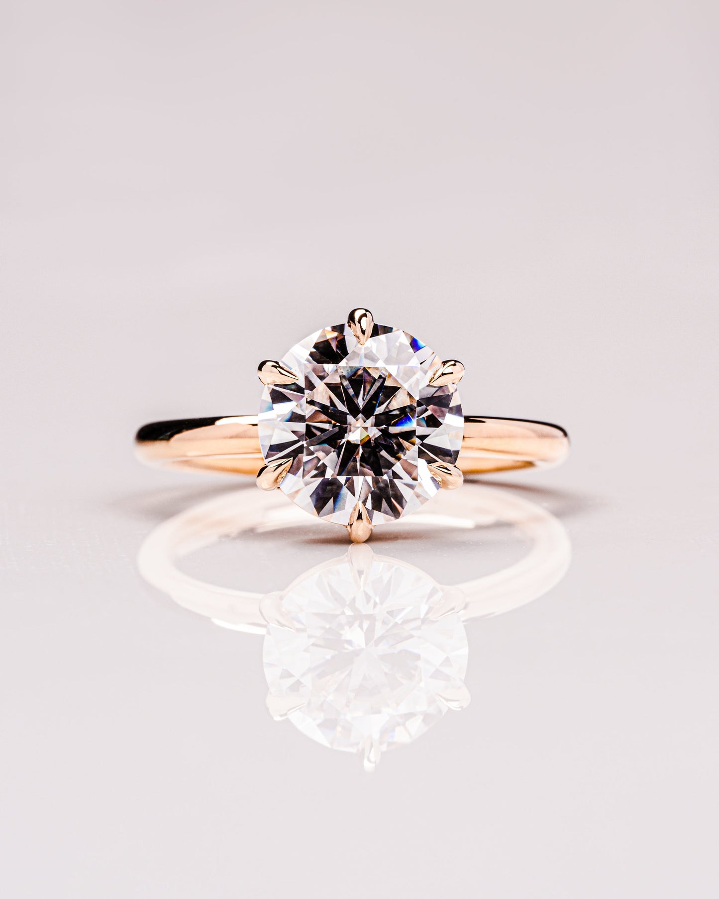 1.60 CT Round Cut Solitaire Lab Grown Diamond Engagement Ring