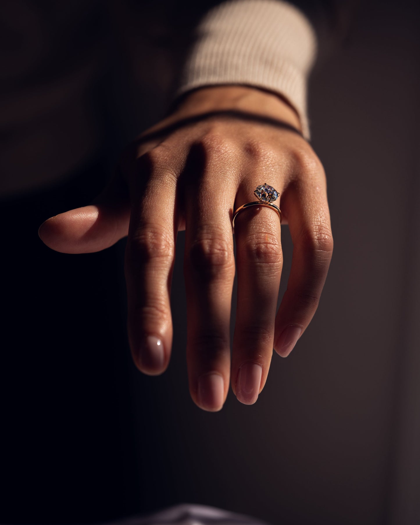 1.90 CT Round Cut Solitaire Hidden Halo Setting Lab Grown Diamond Engagement Ring