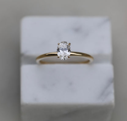 Oval Solitaire Lab Grown Diamond Engagement Ring