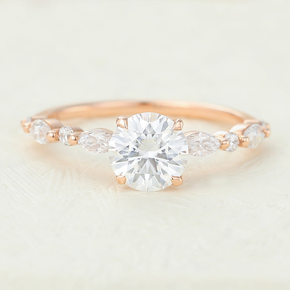 Round Pave Lab-Grown Diamond Engagement Ring