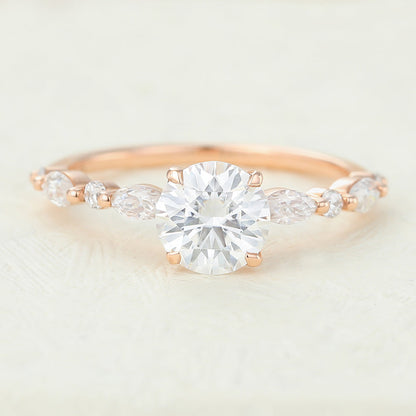 Round Pave Lab-Grown Diamond Engagement Ring