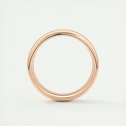 Classic Polished Finish White Gold Men's Band 8