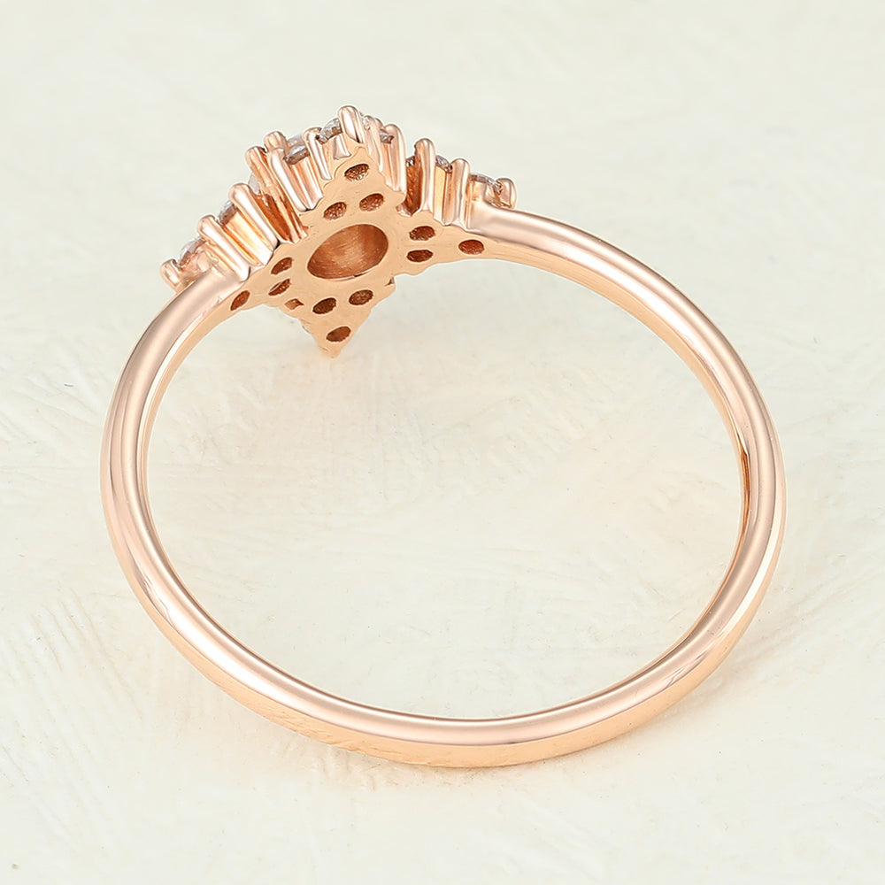 Round Cluster Lab-Grown Diamond Engagement Ring