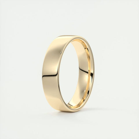 Polished Finish Regular Yellow Gold Men's Band 3