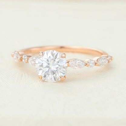 Round Pave Lab-Grown Diamond Engagement Ring