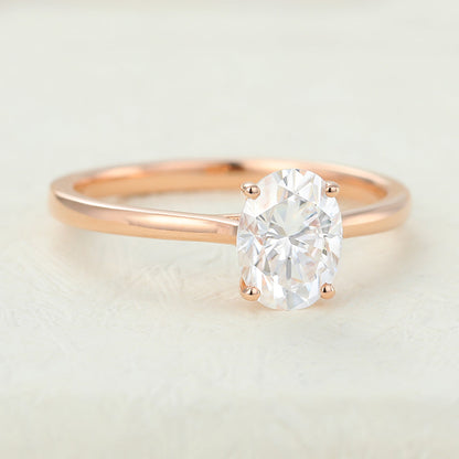 Oval Solitaire Lab-Grown Diamond Engagement Ring