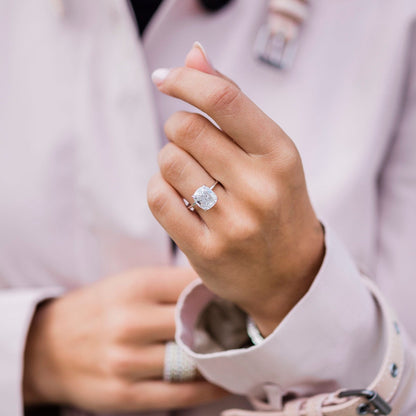 Cushion Solitaire Lab Grown Diamond Engagement Ring