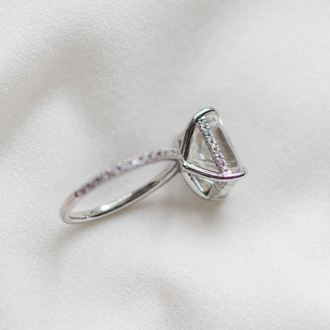 Radiant Pave Lab Grown Diamond Engagement Ring