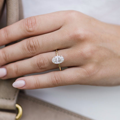 Oval Solitaire Lab Grown Diamond Engagement Ring