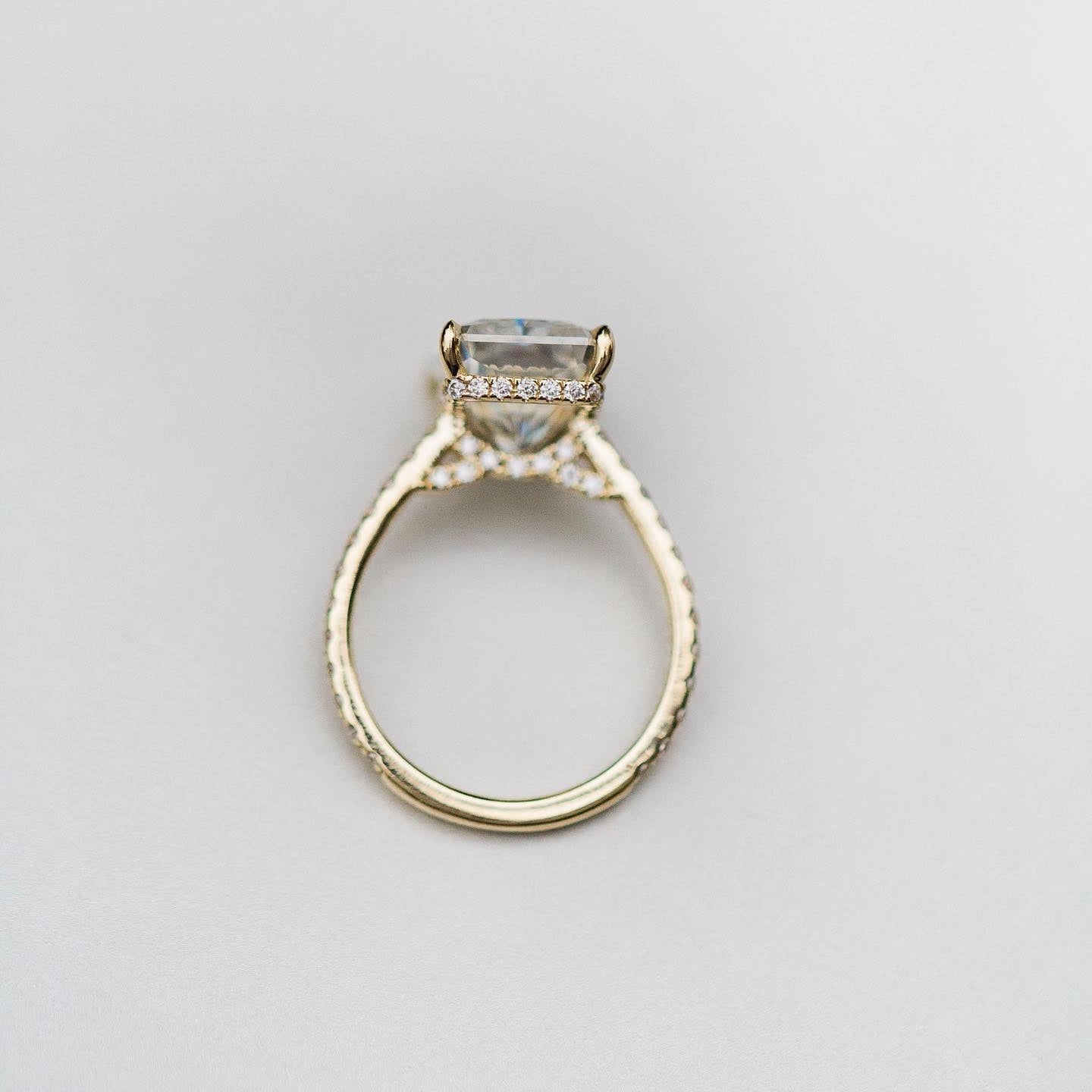 Radiant Pave Lab Grown Diamond Engagement Ring