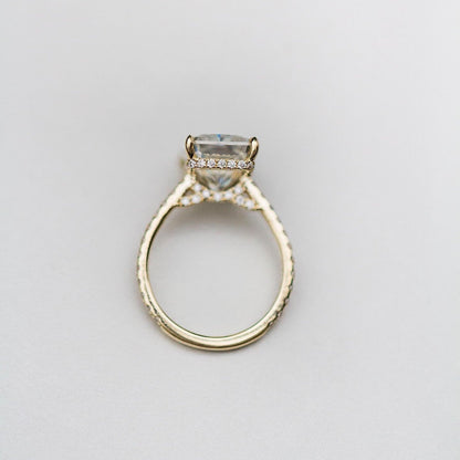 Radiant Pave Lab Grown Diamond Engagement Ring