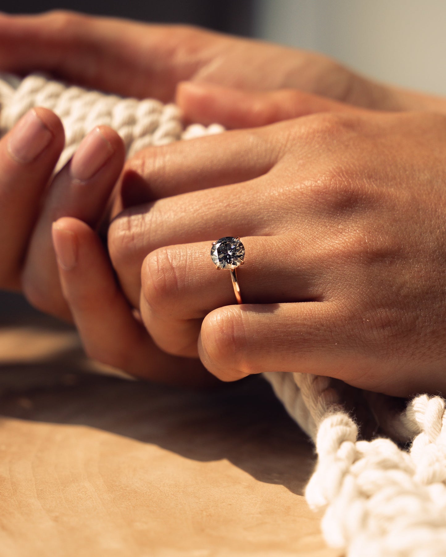 1.60 CT Round Cut Lab Grown Diamond Engagement Ring With Hidden Halo Setting