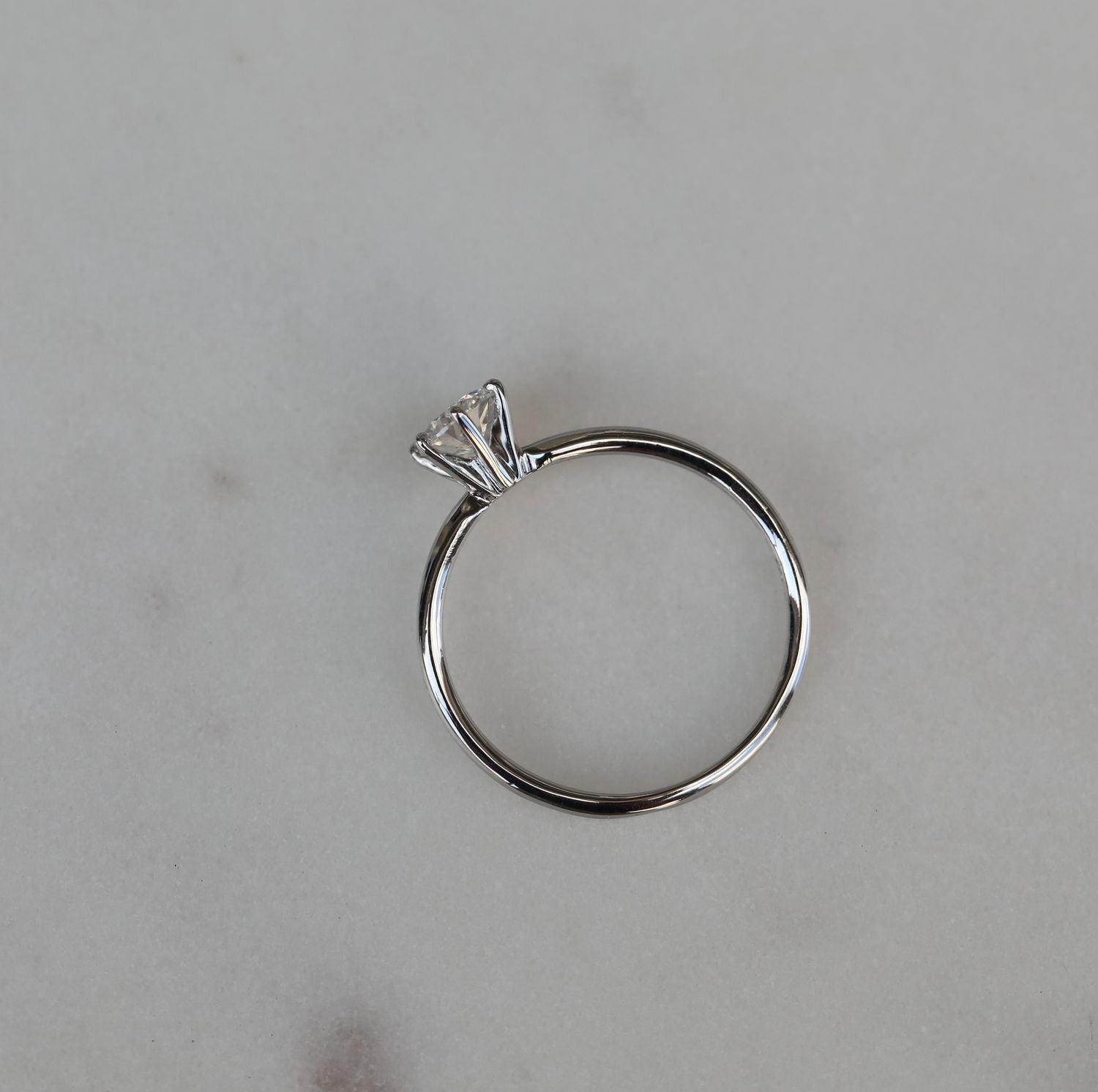 Round Solitaire Lab Grown Diamond Engagement Ring