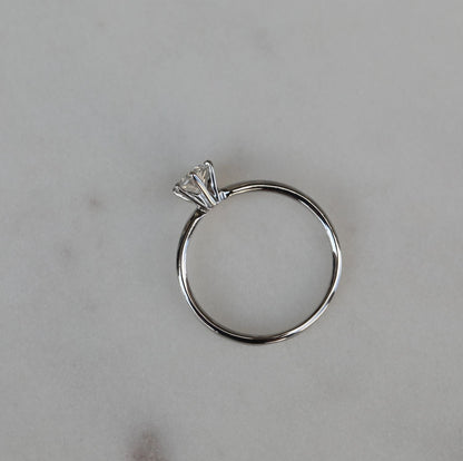 Round Solitaire Lab Grown Diamond Engagement Ring