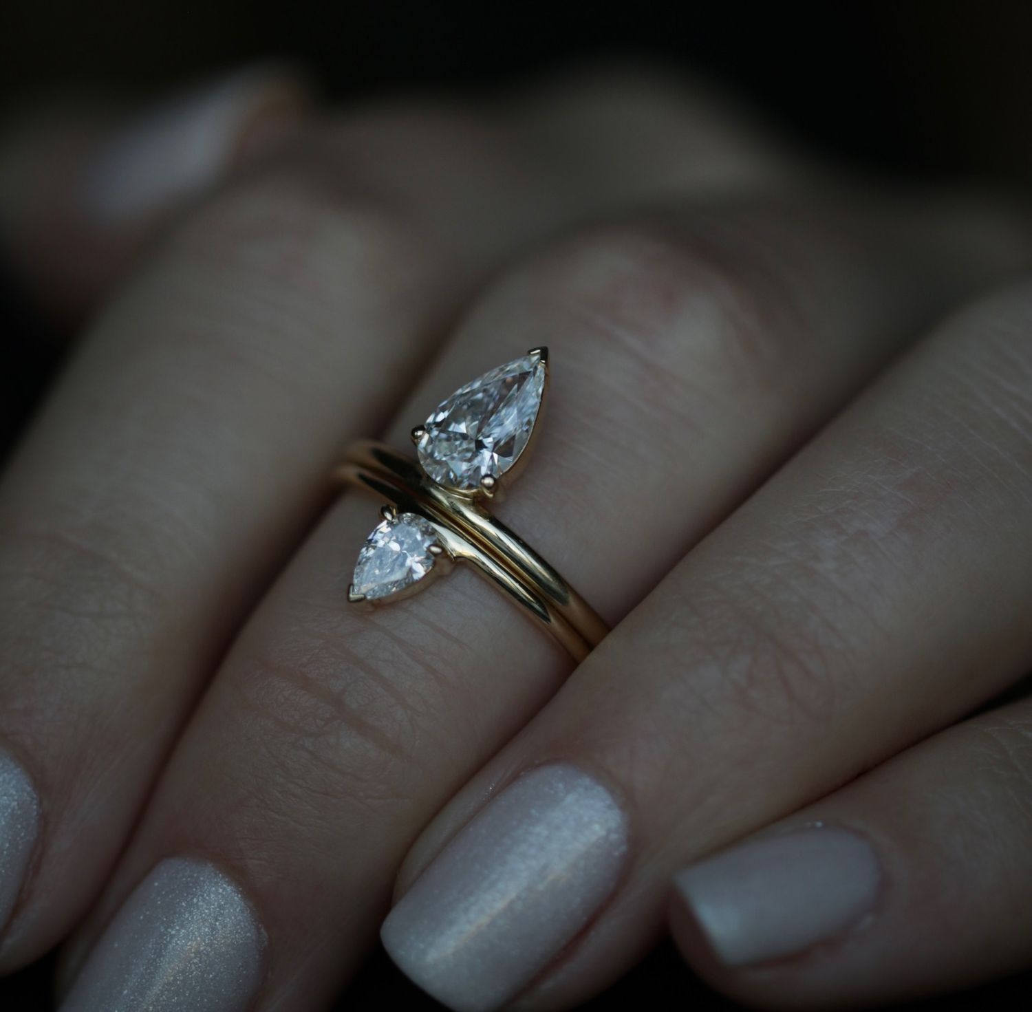 0.93 CT Pear Solitaire CVD F/VVS1 Diamond Engagement Ring 11