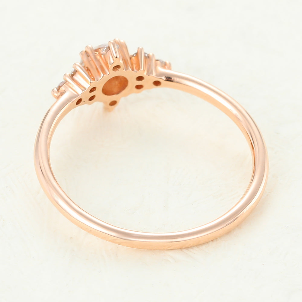 Round Cluster Lab-Grown Diamond Engagement Ring