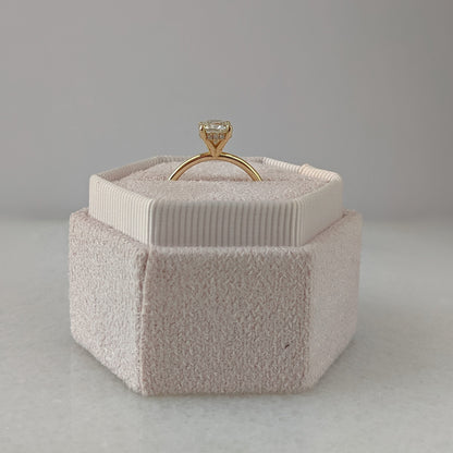 Round Hidden Halo Lab Grown Diamond Engagement Ring