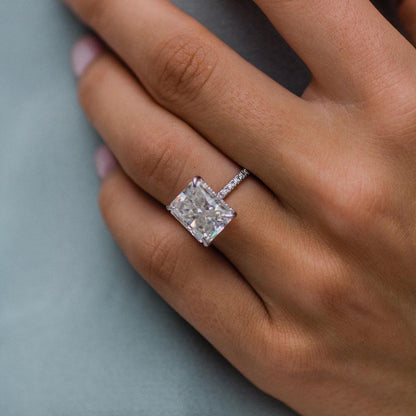 Radiant Pave Lab Grown Diamond Engagement Ring
