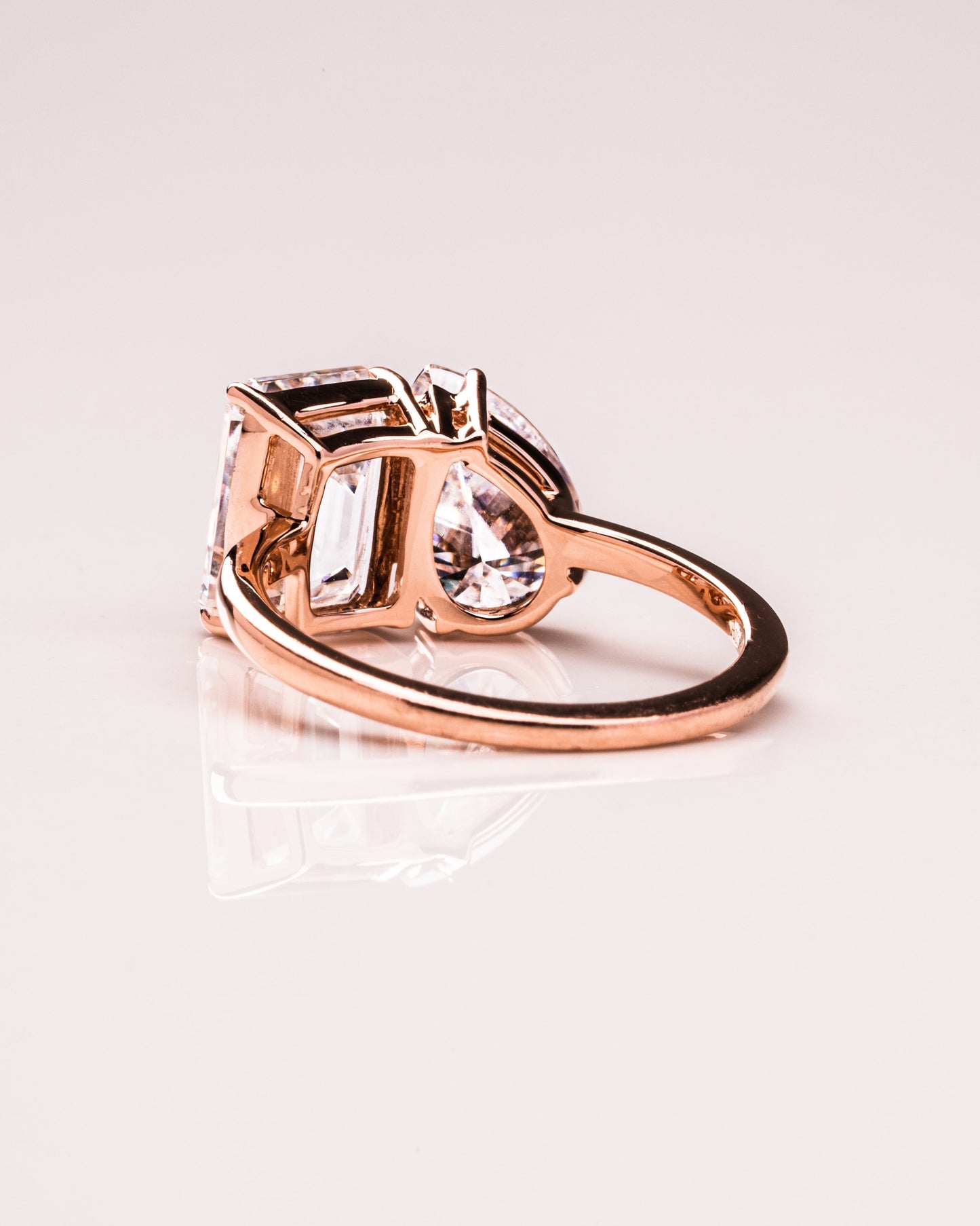 3.75 CT Emerald & Pear Cut Two Stones Toi Et Moi Lab Grown Diamond Engagement Ring