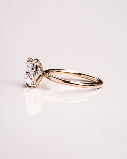 2.15 CT Cushion Cut Solitaire Lab Grown Diamond Engagement Ring