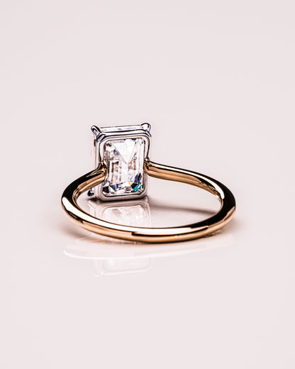 2.3 CT Emerald Cut Solitaire Lab Grown Diamond Engagement Ring