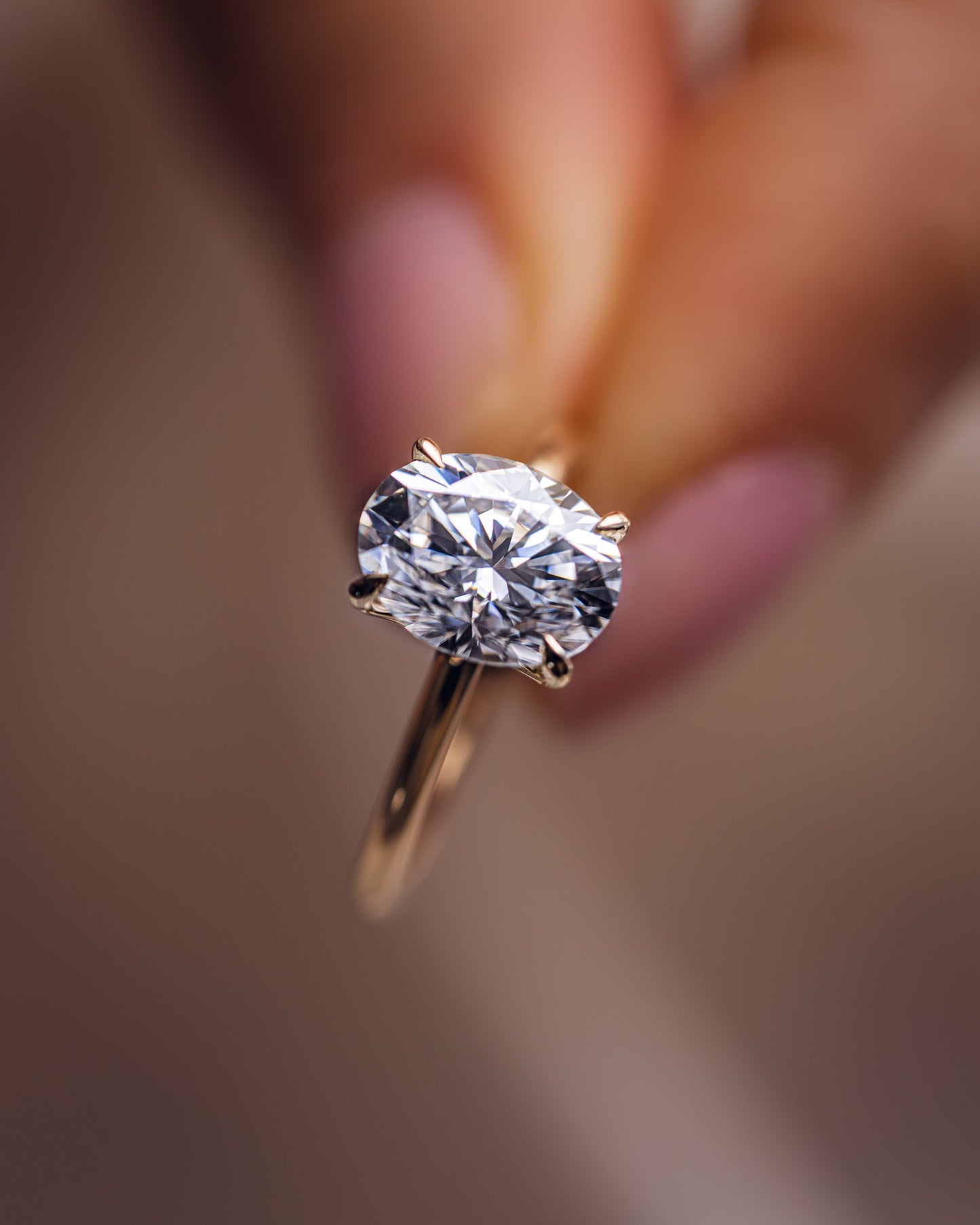 1.91 CT Oval Cut Solitaire Lab Grown Diamond Engagement Ring