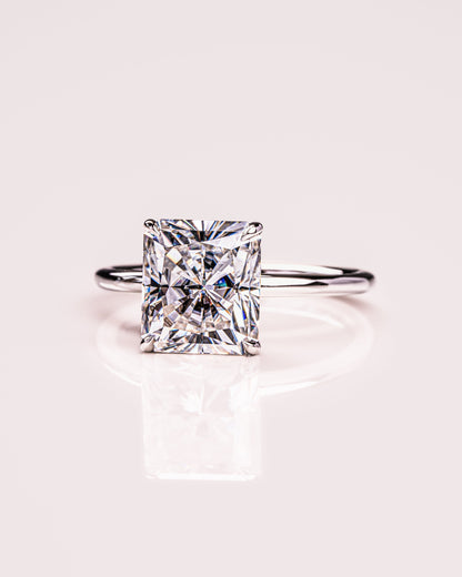 2.43 CT Radiant Cut Lab Grown Diamond Solitaire Engagement Ring