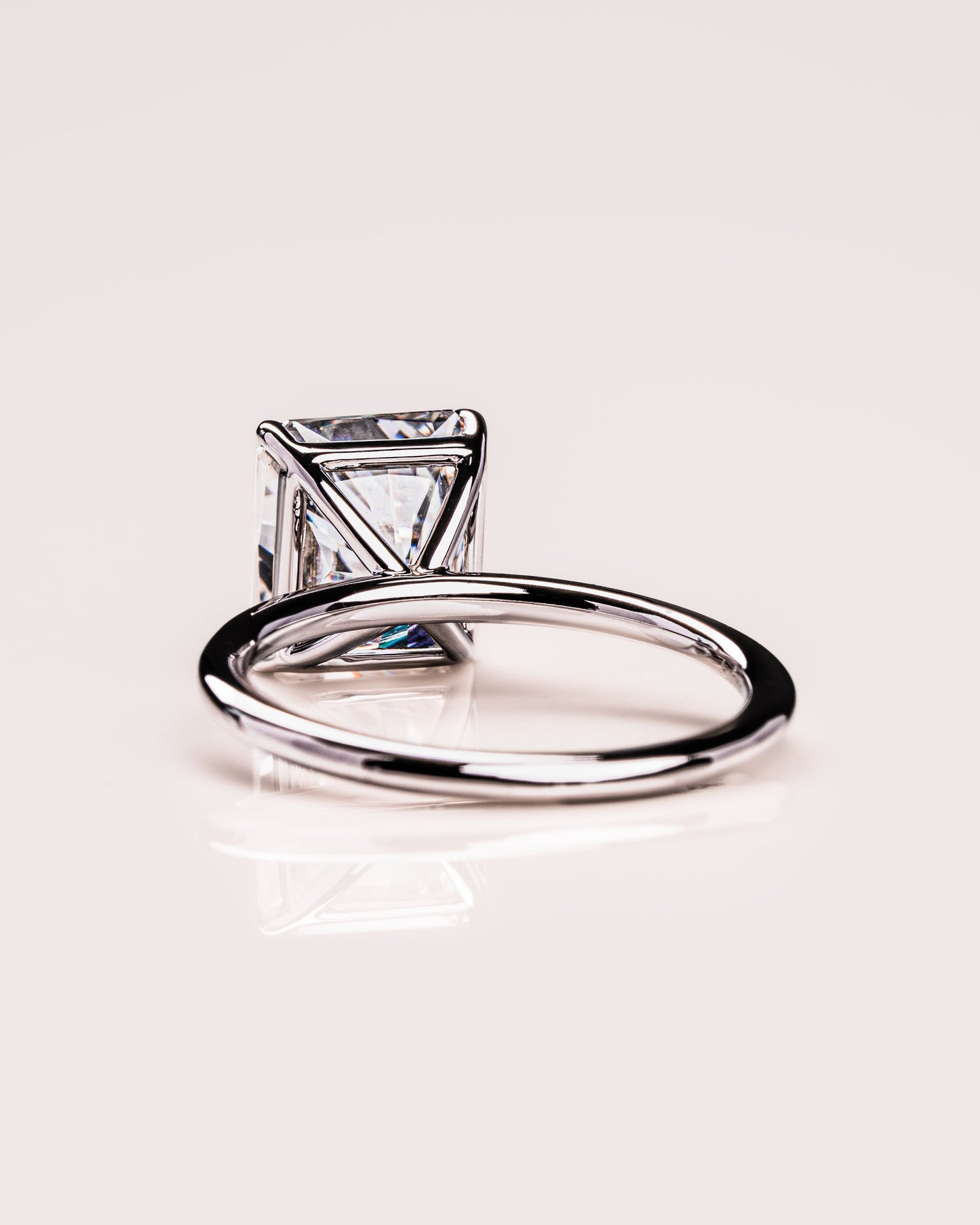 2.43 CT Radiant Cut Lab Grown Diamond Solitaire Engagement Ring